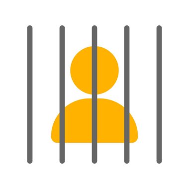 Vektör cezaevi düz simgesi