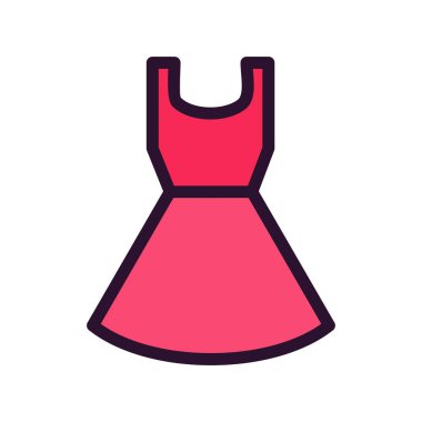 Modern elbise simgesinin vektör illüstrasyonu