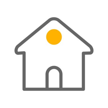 Beyaz arkaplan çizimi üzerinde izole edilmiş siyah çemberdeki ev simgesi