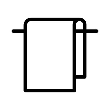 Beyaz arkaplanda Havlu düz simgesi