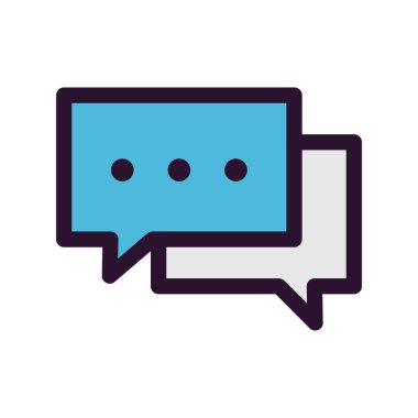 Beyaz arkaplanda Chat düz simgesi