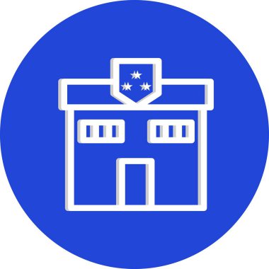 vektör polis karakolu simgesi 