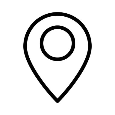 Beyaz arkaplanda vektör konumu düz simgesi