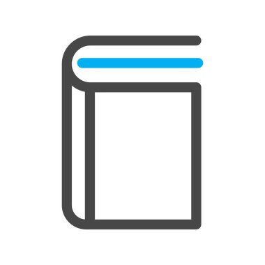 Beyaz arkaplanda vektör Kitabı düz simgesi