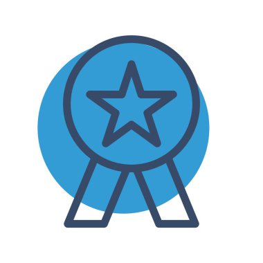 Bir yıldız simgesinin vektör illüstrasyonu