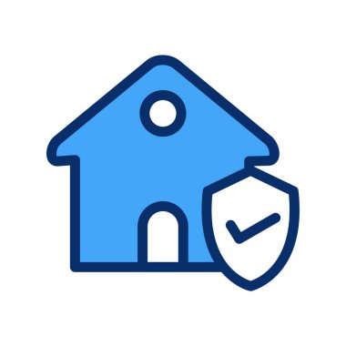 vektör korumalı ev simgesi 