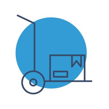 dağıtım kamyonu ikonu vektör çizimi