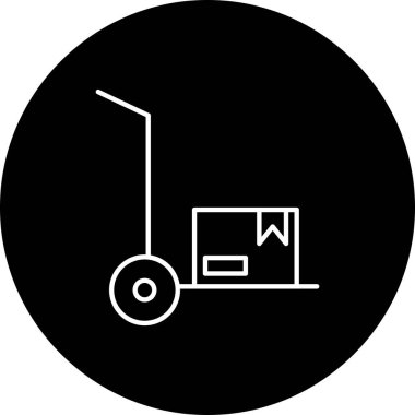 Alışveriş arabası ikonu. Düz biçimdeki vektör illüstrasyonu