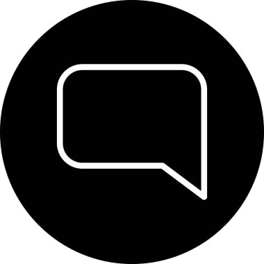 Beyaz arkaplanda Chat düz simgesi