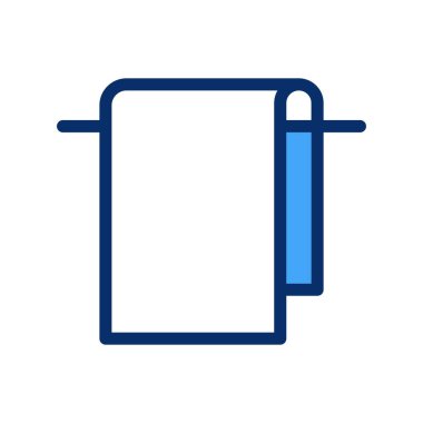 Beyaz arkaplanda Havlu düz simgesi