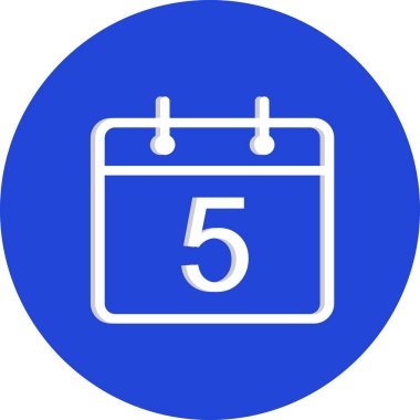 Beyaz arkaplanda vektör takvimi düz simgesi