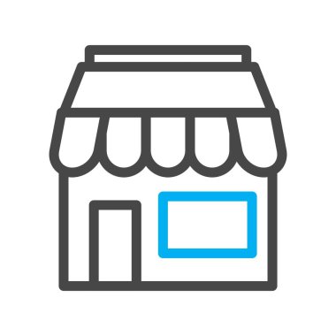 Dükkan ikonu. vektör illüstrasyonu