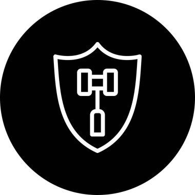 kalkan ikon vektör illüstrasyonu