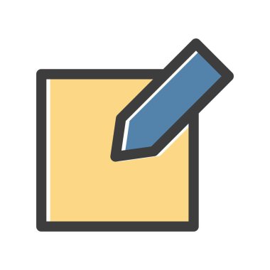 Beyaz arkaplanda Notepad düz simgesi