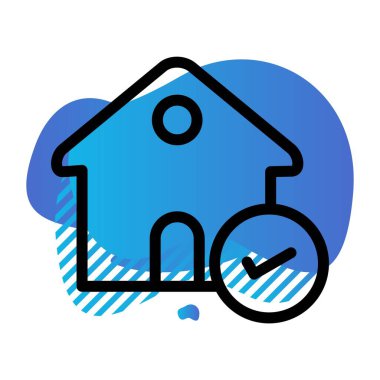 Ev ikonu. vektör illüstrasyonu