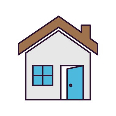 Ev ikonu. Web için ev vektör simgelerinin basit illüstrasyonu