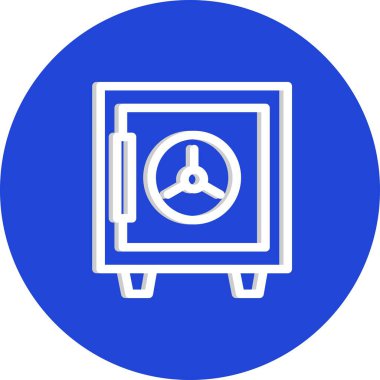 Güvenli ikon. vektör illüstrasyonu.