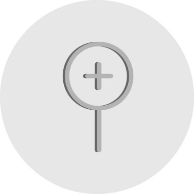 Beyaz arkaplanda büyüteç düz simge