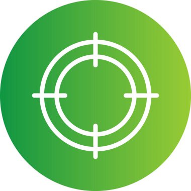 Vektör hedef düz simgesi