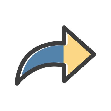 vektör Sağ yön simgesi 