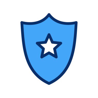 Beyaz arkaplanda vektör Kalkanı düz simgesi