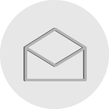 Beyaz arkaplanda vektör mesajı düz simgesi