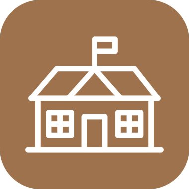 Modern düz tasarım yapı ikonunun vektör çizimi