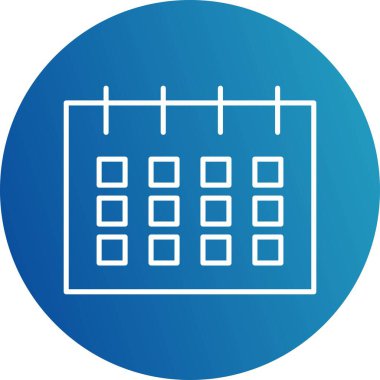 Beyaz arkaplanda vektör takvimi düz simgesi