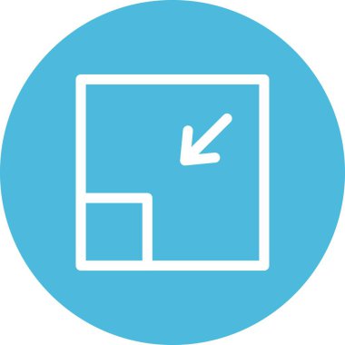 Beyaz arkaplan üzerindeki düz simgeyi büyüt