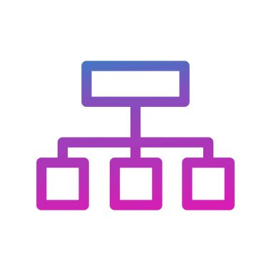 Beyaz arkaplanda vektör sunucusu düz simgesi