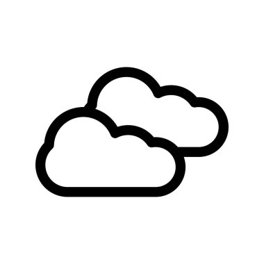 vektör Bulut düz simgesi