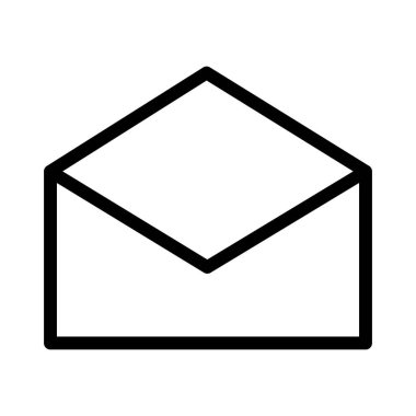 Beyaz arkaplanda vektör mesajı düz simgesi