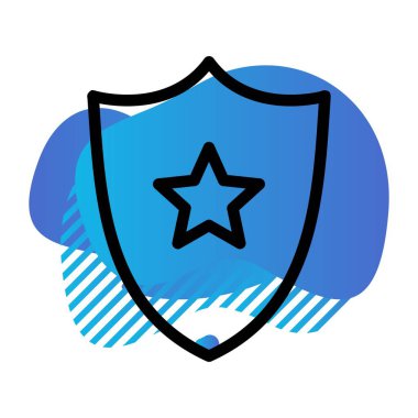 Beyaz arkaplanda vektör Kalkanı düz simgesi