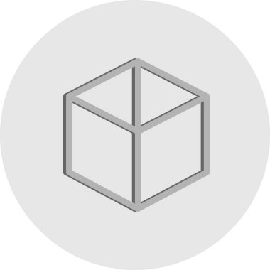 Küp simgesinin vektör illüstrasyonu