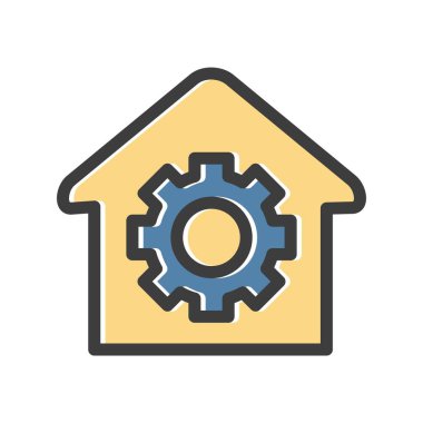 inşaat ve geliştirme çizgisi vektör simgesi.