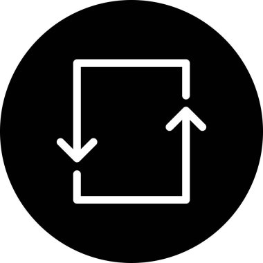 Beyaz arkaplanda düz simge döndür