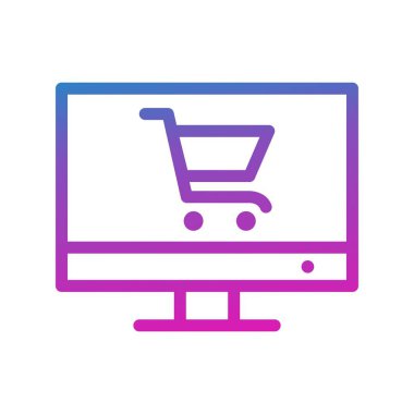vektör çevrimiçi alışveriş simgesi 
