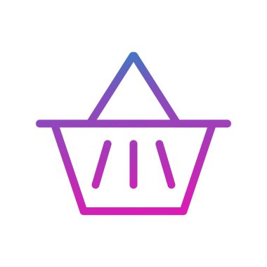 Beyaz arkaplanda Basket düz simgesi