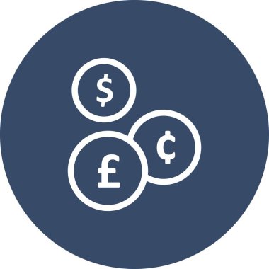 Dolar işareti vektör simgesi