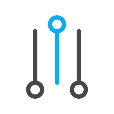 Beyaz arkaplanda vektör dengeli düz simge