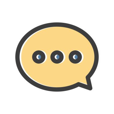 Beyaz arkaplanda Chat düz simgesi