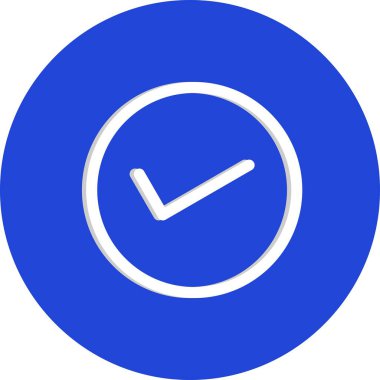 Beyaz arkaplanda düz simge kabul et