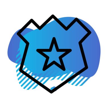 Bir yıldız simgesinin vektör illüstrasyonu