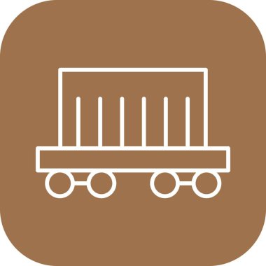 vektör Kargo Treni simgesi 