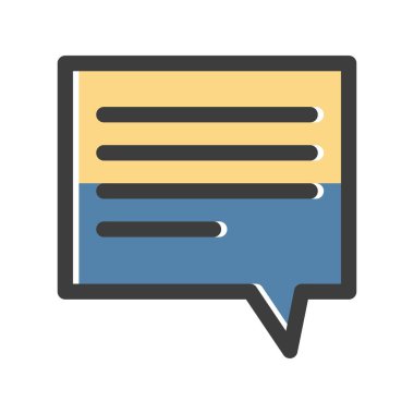 Beyaz arkaplanda Chat düz simgesi