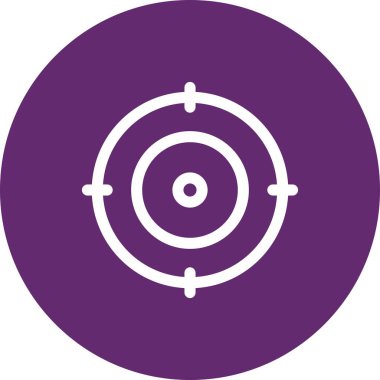 Beyaz arkaplanda düz simge hedefle