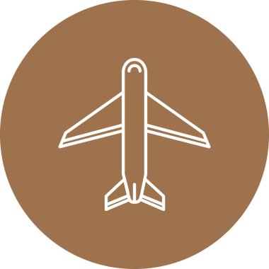 Uçak vektör simgesi. seyahat sembolü. uçuş işareti.