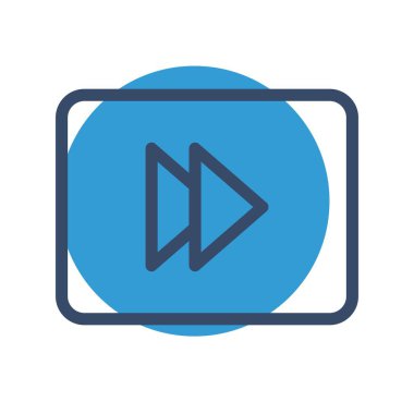 video oynatıcı simgesi, vektör illüstrasyonu