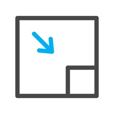 Beyaz arkaplan üzerindeki düz simgeyi büyüt