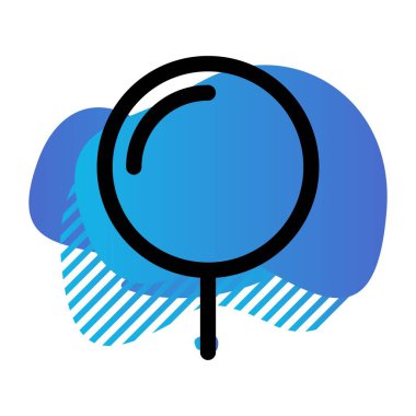 Vektör büyütme düz simgesi